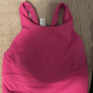 Pink lululemon sports bra